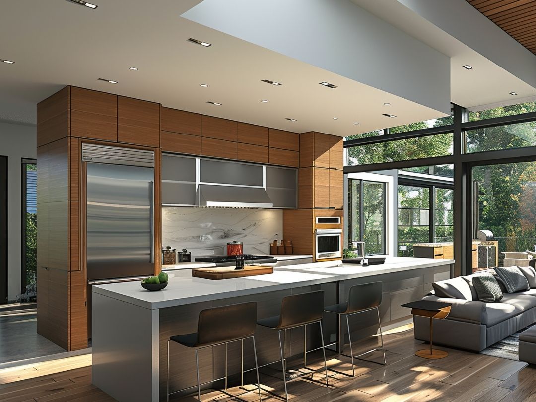 Modern kitchen with high-end appliances