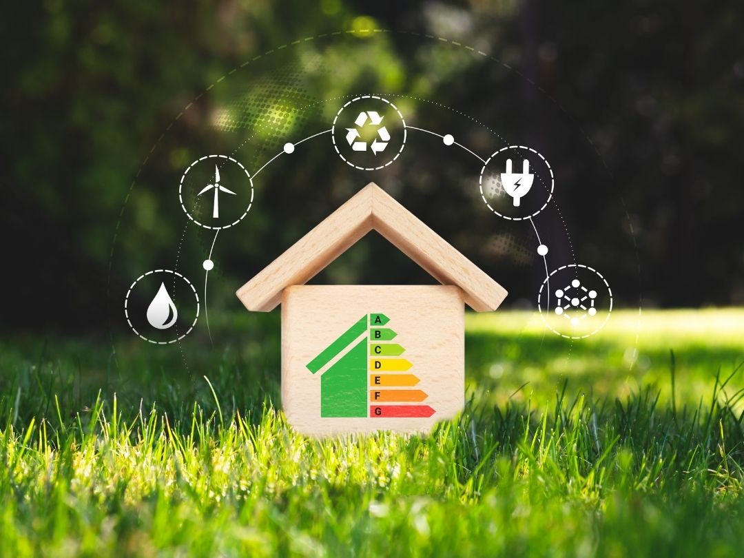 Close-up of modern insulated wall construction