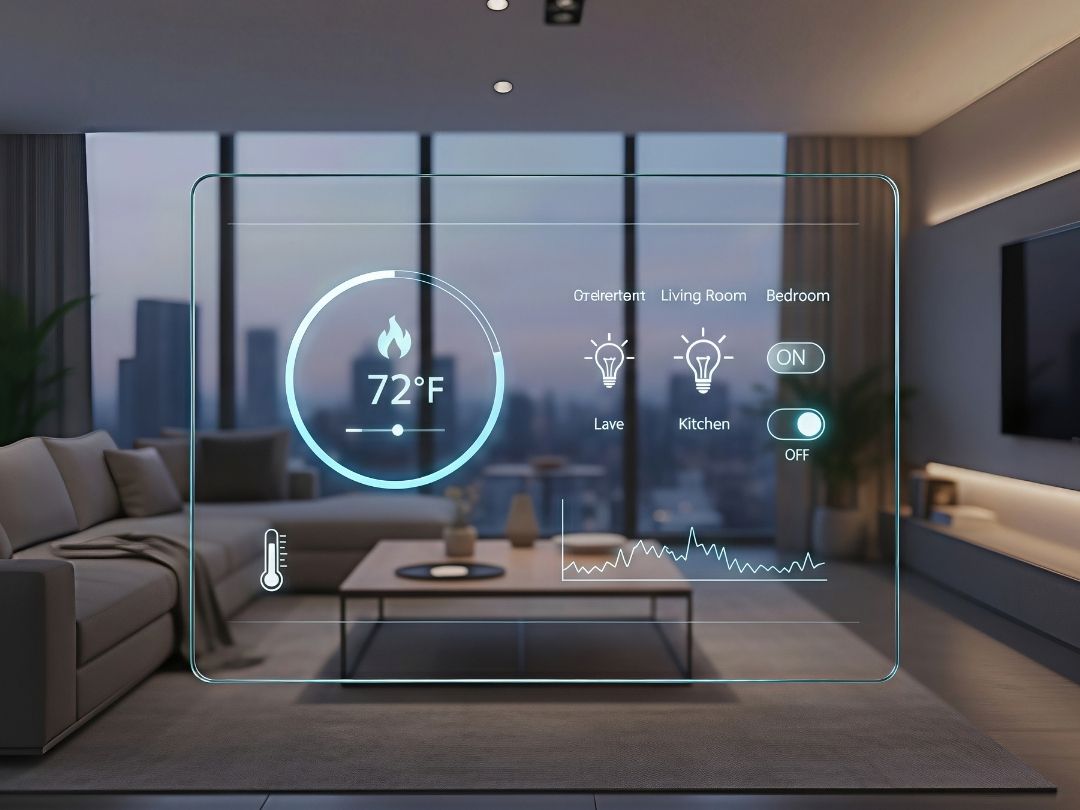 Interior showing smart home control panel
